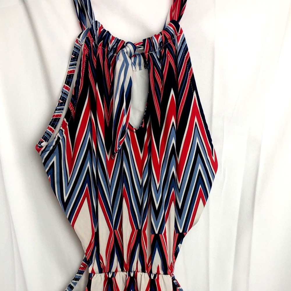 Bui-Yah-Kah Red, White, & Blue Side cutoffs dress